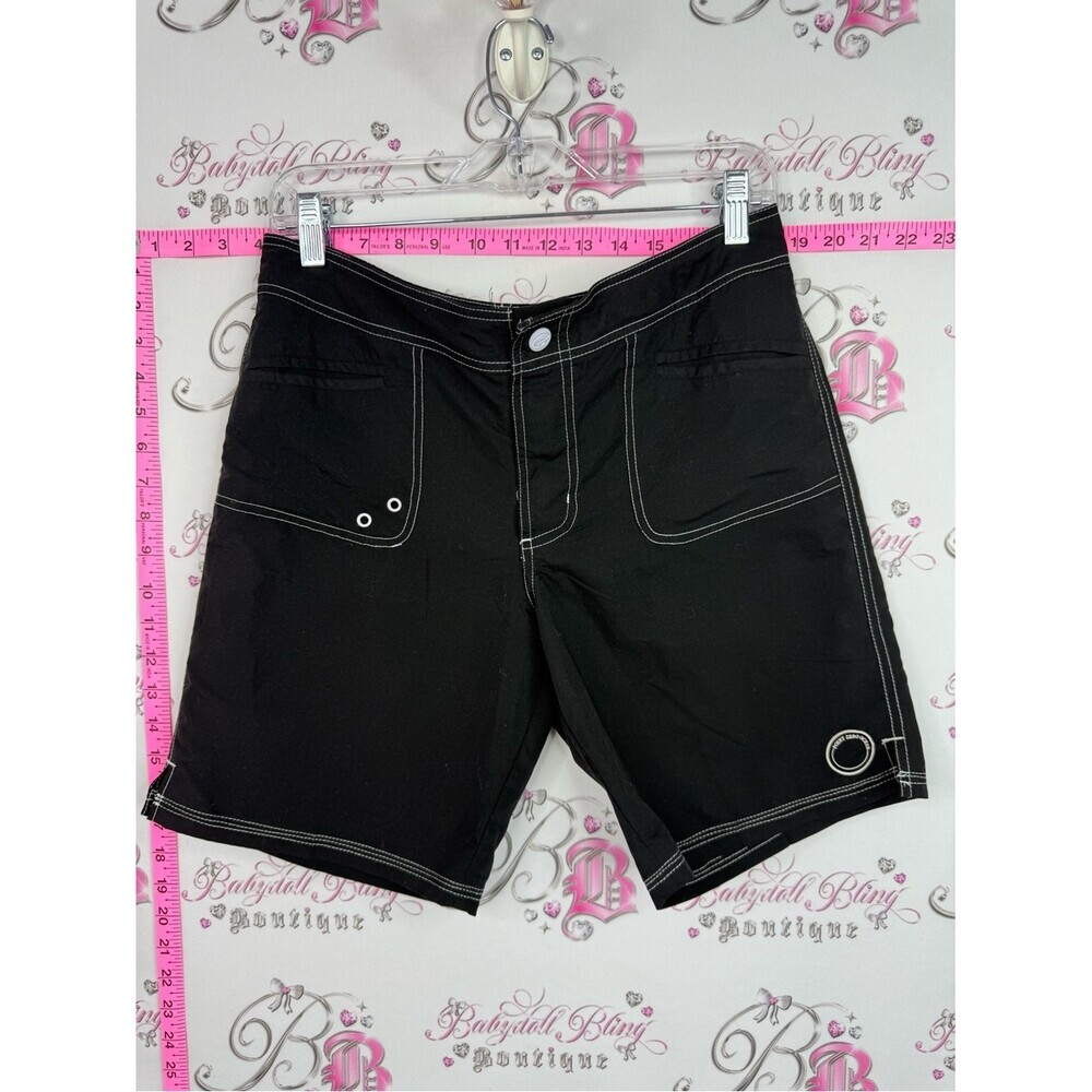 Point Zero shorts Black Women's Bermuda Shorts with White Contrast Stitching